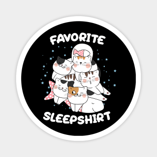 Cute Little Cats Sleeping Nap Favorite Sleep time Pajama Magnet